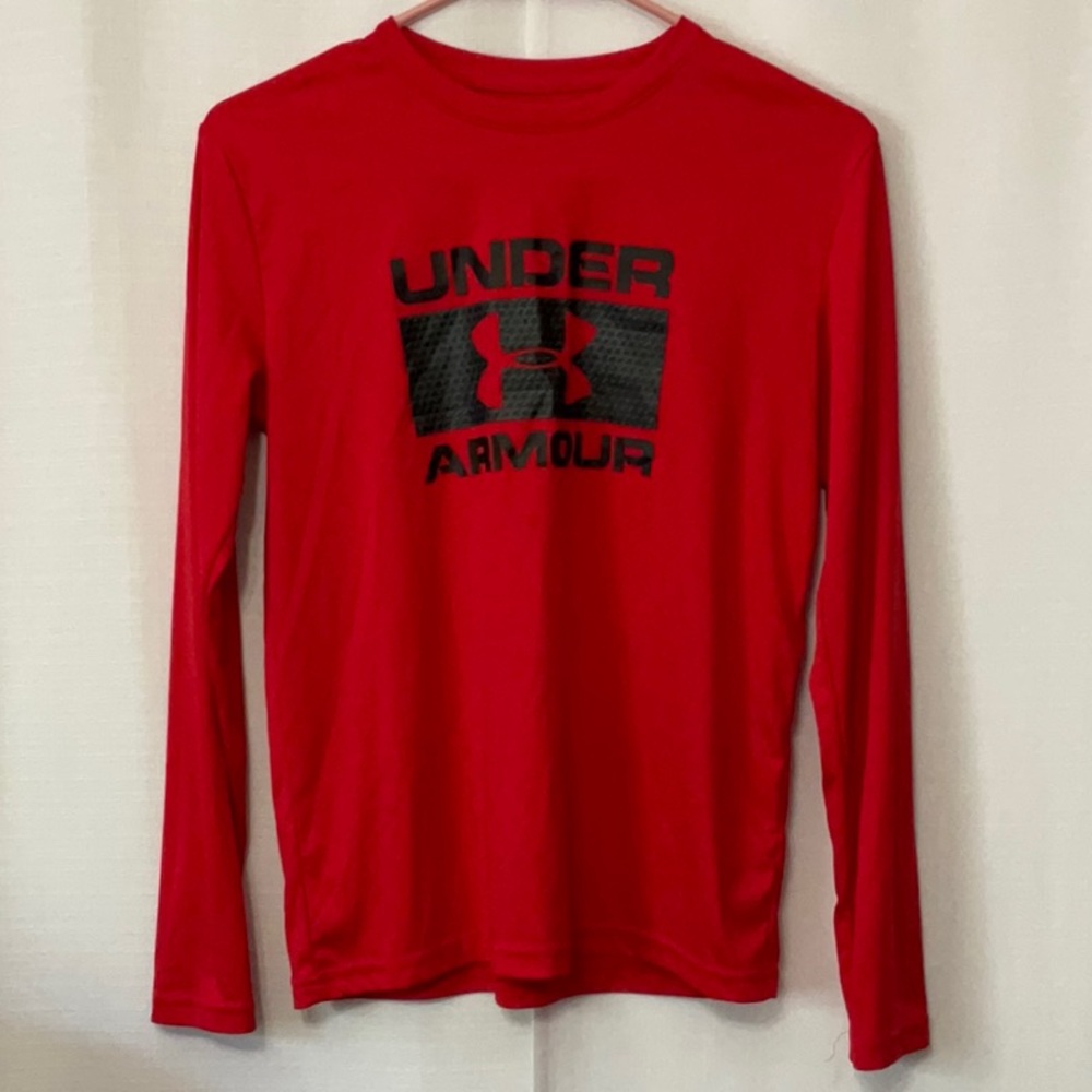 Under Armour Kids Red Long Sleeve Tee